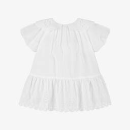 Dr. Kid-Girls Elegant White Cutwork Dress | Childrensalon Outlet
