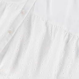 Dr. Kid-Girls Elegant White Eyelet Dress | Childrensalon Outlet