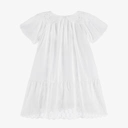 Dr. Kid-Girls Elegant White Eyelet Dress | Childrensalon Outlet