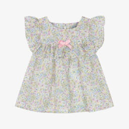 Dr. Kid-Хлопковый топ с цветочным принтом в пастельных тонах для девочек | Childrensalon Outlet