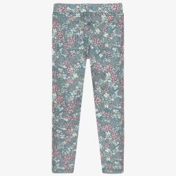 Dr. Kid-Girls Green Floral Leggings | Childrensalon Outlet