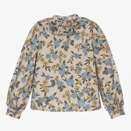 Dr. Kid-Girls Grey Floral Blouse | Childrensalon Outlet