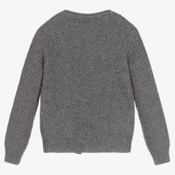Dr. Kid-Girls Grey Knitted Cardigan | Childrensalon Outlet