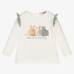 Dr. Kid-Girls Ivory Cotton Top | Childrensalon Outlet