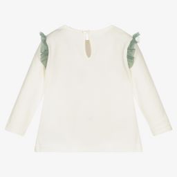 Dr. Kid-Girls Ivory Cotton Top | Childrensalon Outlet