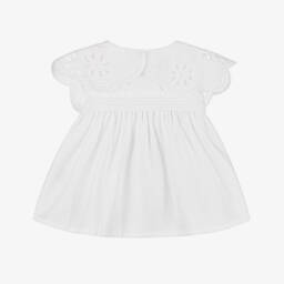 Dr. Kid-بلوزة عاجية للبنات بياقة مثقبة | Childrensalon Outlet