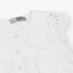 Dr. Kid-بلوزة عاجية للبنات بياقة مثقبة | Childrensalon Outlet