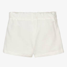 Dr. Kid-شورت قطن وكتان لون عاجي للبنات | Childrensalon Outlet