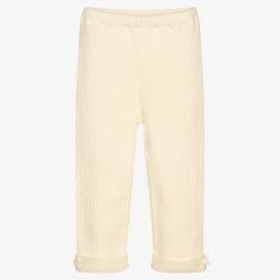 Dr. Kid-Girls Ivory Wool Blend Leggings | Childrensalon Outlet