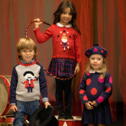 Dr. Kid-Girls Knitted Red Ballerina Dress | Childrensalon Outlet