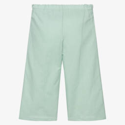 Dr. Kid-Брюки из льна и хлопка мятного цвета для девочек | Childrensalon Outlet