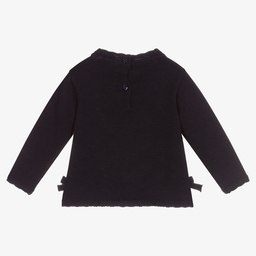 Dr. Kid-Girls Navy Blue Knitted Jumper | Childrensalon Outlet