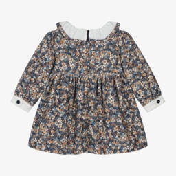Dr. Kid-Girls Navy Floral Smocked Dress | Childrensalon Outlet