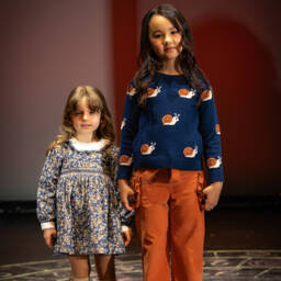 Dr. Kid-Girls Navy Floral Smocked Dress | Childrensalon Outlet