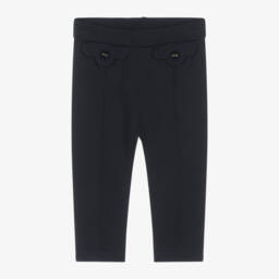 Dr. Kid-Girls Navy Milano Jersey Trousers | Childrensalon Outlet
