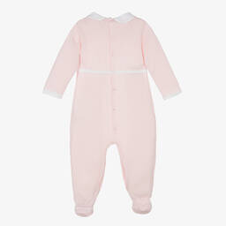 Dr. Kid-Girls Pink Cotton Knit Babygrow | Childrensalon Outlet