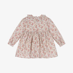 Dr. Kid-Girls Pink Floral Cotton Dress | Childrensalon Outlet