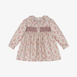 Dr. Kid-Girls Pink Floral Cotton Dress | Childrensalon Outlet