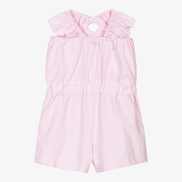 Dr. Kid-Girls Pink Striped Playsuit | Childrensalon Outlet