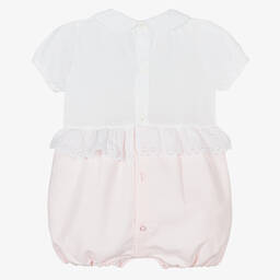 دكتور كيد-Girls Pink & White Cotton Shortie  | Childrensalon Outlet