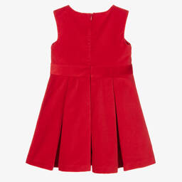 Dr. Kid-Girls Red Brushed Cotton Dress | Childrensalon Outlet
