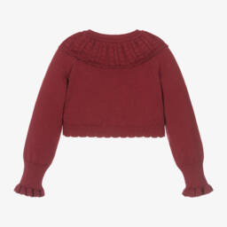 Dr. Kid-Girls Red Cable Knit Cardigan | Childrensalon Outlet