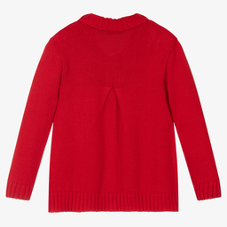 Dr. Kid-Girls Red Cotton Cardigan | Childrensalon Outlet