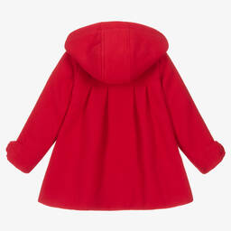Dr. Kid-Girls Red Hooded Coat  | Childrensalon Outlet