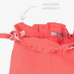 Dr. Kid-Girls Red Linen & Cotton Shorts | Childrensalon Outlet