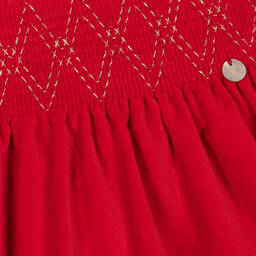 Dr. Kid-Красное бархатное платье со сборками | Childrensalon Outlet