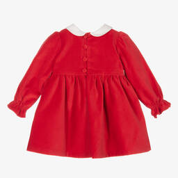 Dr. Kid-Красное бархатное платье со сборками | Childrensalon Outlet