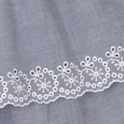 Dr. Kid-Girls Sky-Toned Smocked Cotton Frock | Childrensalon Outlet