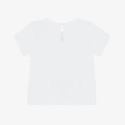 Dr. Kid-Girls Springtime Bunny Tee in White | Childrensalon Outlet