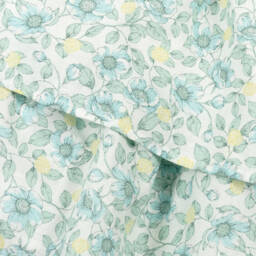 Dr. Kid-Платье из льна и хлопка зелёное для девочек | Childrensalon Outlet