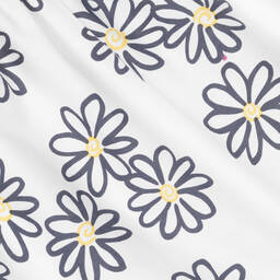 Dr. Kid-Girls White & Blue Floral Cotton Dress | Childrensalon Outlet