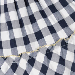 Dr. Kid-فستان قطن بوبلين لون أزرق وكحلي | Childrensalon Outlet