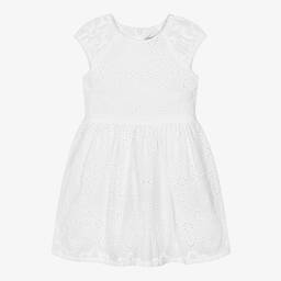 Dr. Kid-Girls White Broderie Anglaise Dress | Childrensalon Outlet