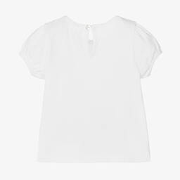 Dr. Kid-تيشيرت أطفال بناتي قطن جيرسي لون أبيض | Childrensalon Outlet