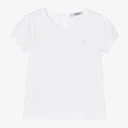Dr. Kid-Girls White Cotton T-Shirt | Childrensalon Outlet