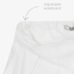 Dr. Kid-Girls White Pleated Cotton Skort | Childrensalon Outlet