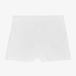 Dr. Kid-Girls White Pleated Cotton Skort | Childrensalon Outlet