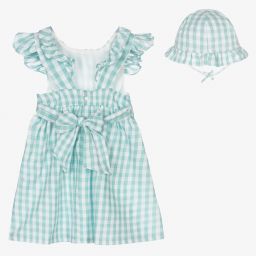 Dr. Kid-Green Gingham Dress Set | Childrensalon Outlet