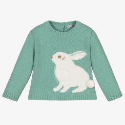 Dr. Kid-Green Wool Baby Sweater | Childrensalon Outlet