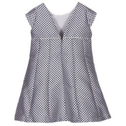 Dr. Kid-Grey & Blue Polka Dot Dress | Childrensalon Outlet