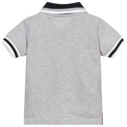 Dr. Kid-Grey Cotton Polo Shirt | Childrensalon Outlet