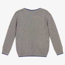 Dr. Kid-Grey Cotton & Wool Blend Jumper | Childrensalon Outlet