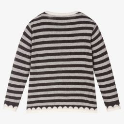 Dr. Kid-Grey Knit Wool Blend Cardigan | Childrensalon Outlet