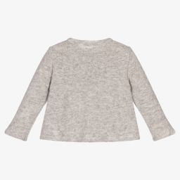 دكتور كيد-Grey Knitted Baby Cardigan | Childrensalon Outlet