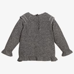 Dr. Kid-Grey Knitted Wool Jumper | Childrensalon Outlet
