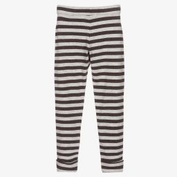 Dr. Kid-Grey Stripe Cotton Leggings | Childrensalon Outlet